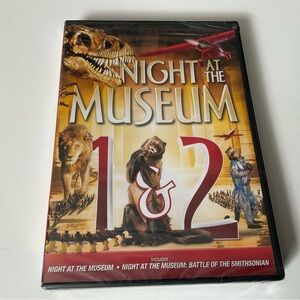 NIGHT AT THE MUSEUM 1 & 2 DVD Combo Battle of the Smithsonian Ben Stiller New